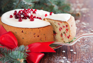 Cake with cranberries